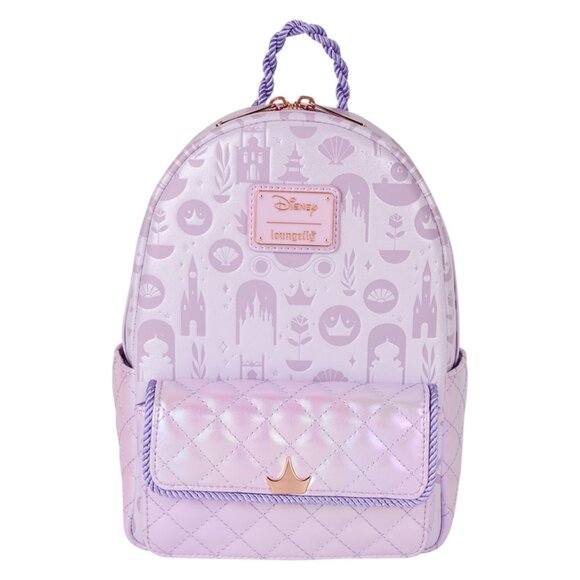 Loungefly Handbags - Loungefly Disney Princess Iridescent All-Over Print Exclusive Mini Backpack NWT